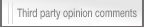 Third party opinion comments