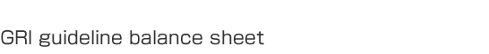 GRI guideline balance sheet