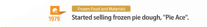 1979 Started selling frozen pie dough, "Pie Ace".