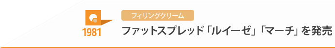 1981 フィリングクリーム ファットスプレッド「ルイーゼ」「マーチ」を発売