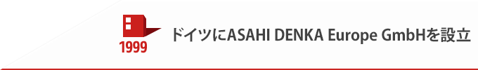 1999 ドイツにASAHI DENKA Europe GmbHを設立