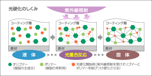 光硬化のしくみ