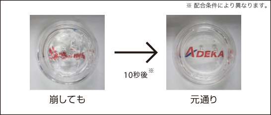 ゲルを崩しても元通りになるイメージ